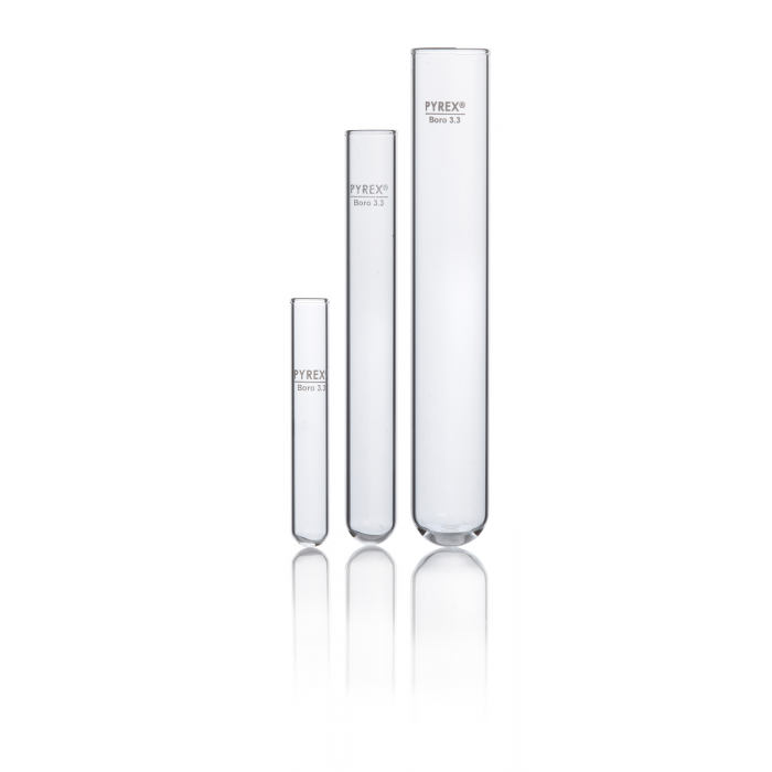 Pyrex Test Tubes, medium wall, without rim, 12 x 100 mm