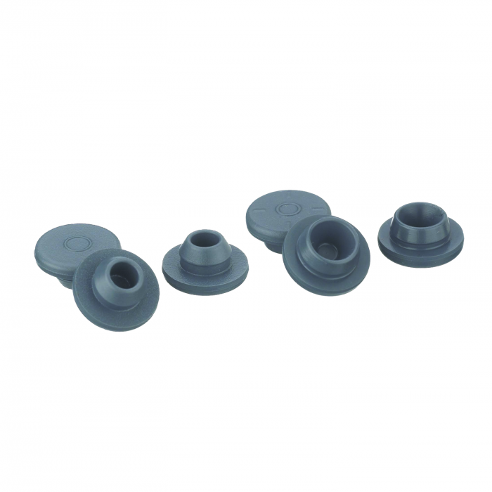 OmniFlex Stopper, Straight Plug, Gray Bromobutyl With Barrier Coating, 20 mm