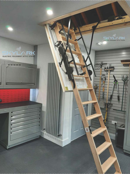 Skylark Fully Electric Attic Stairs Pictures Garage 2 logo.jpg
