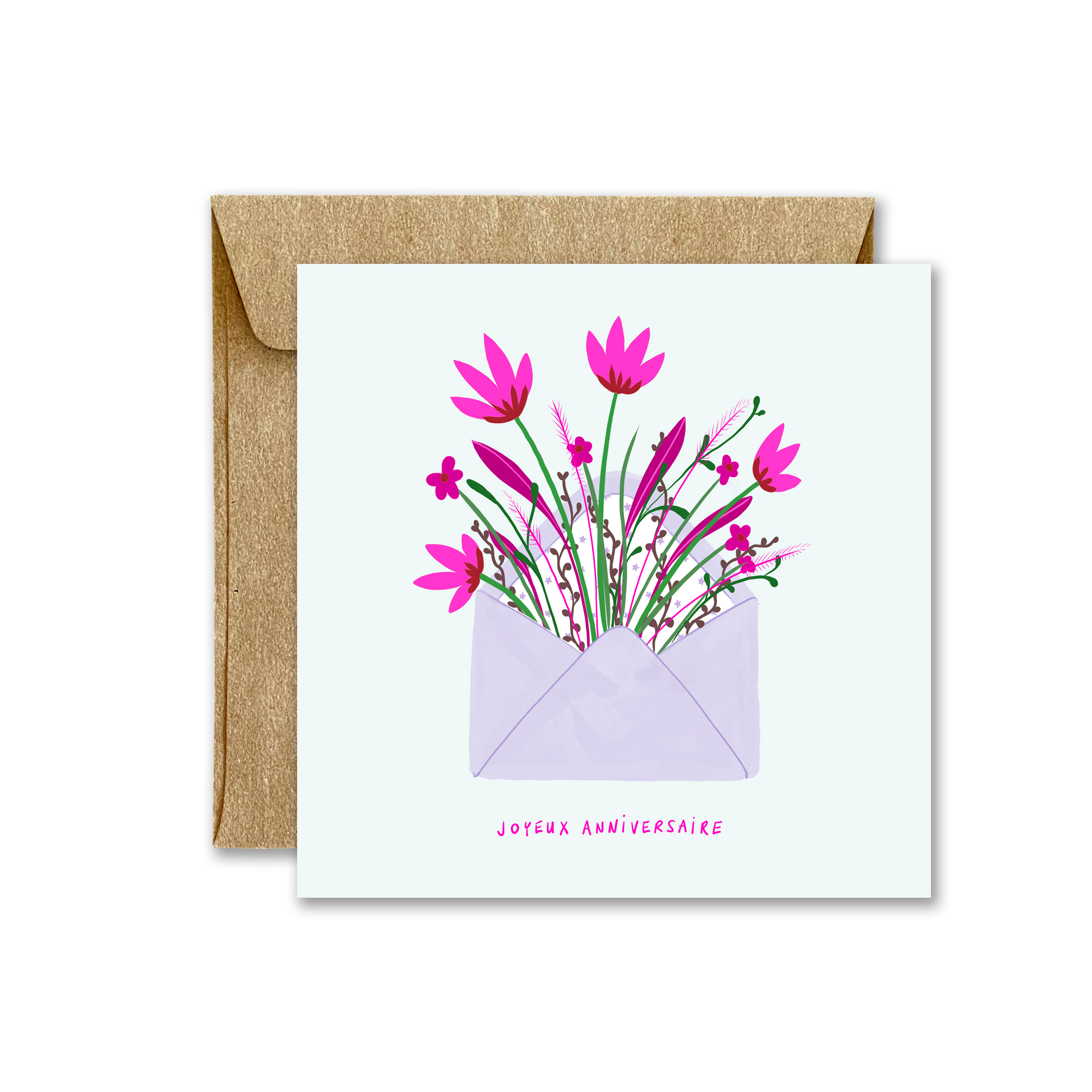 Carte Pliée Joyeux Anniversaire