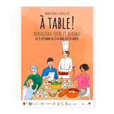 Affiche "A table, mangeons local et durable", Ville de Genève
