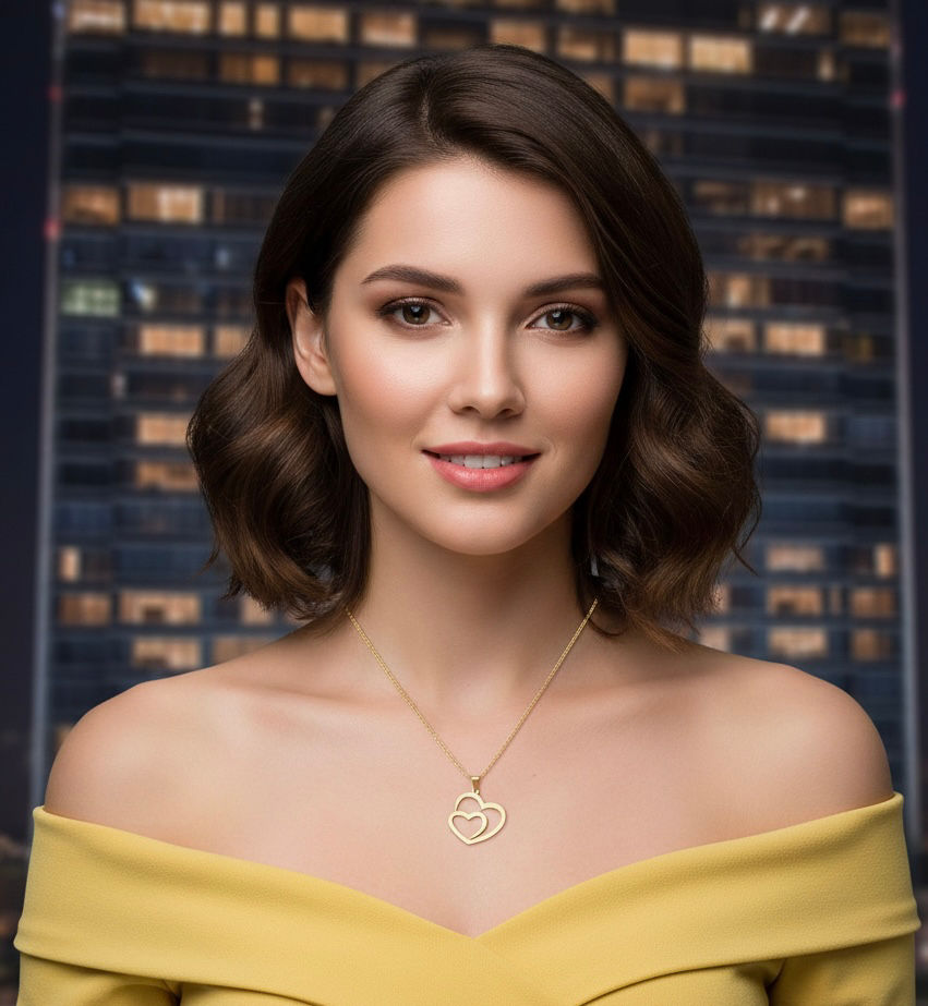 Thumbnail: Collier en acier inoxydable pour femme