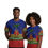 Miniature : T-Shirt Unisexe Haïti Bleu & Rouge 