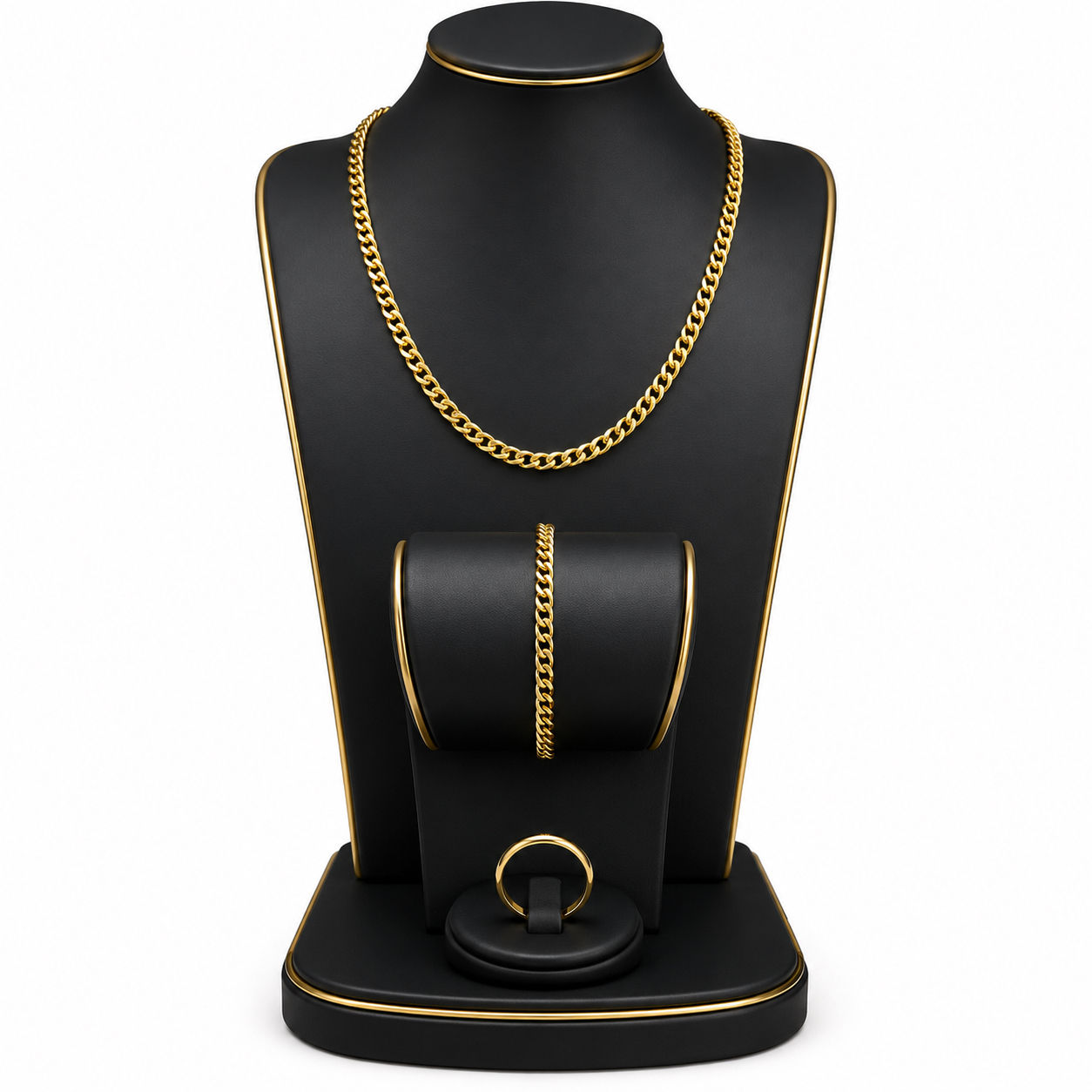 Ensemble de bijoux stainless steel doré