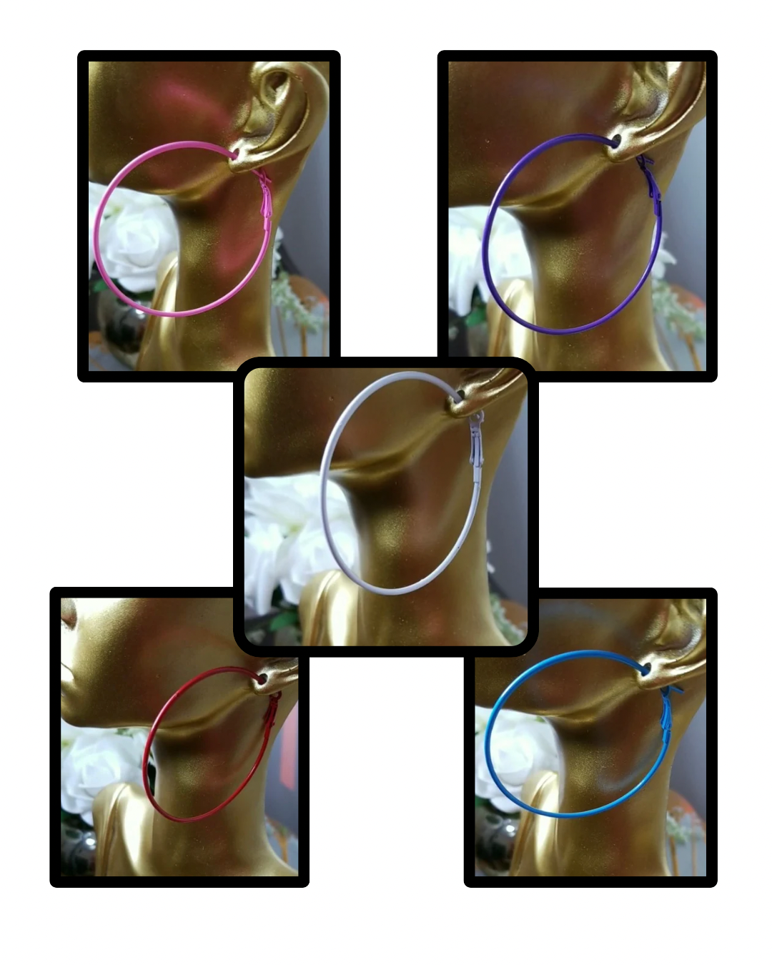 Boucles d'oreilles colorées