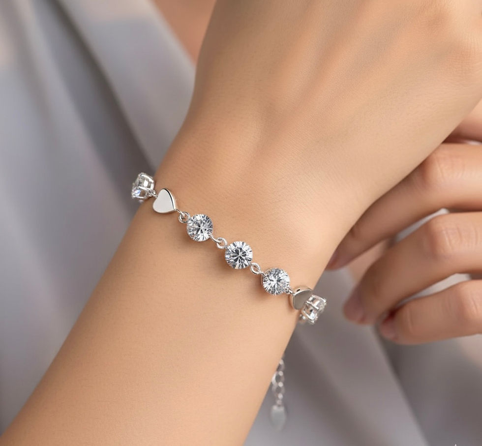 Miniature : Bracelet en argent sterling 925 Infini Coeur