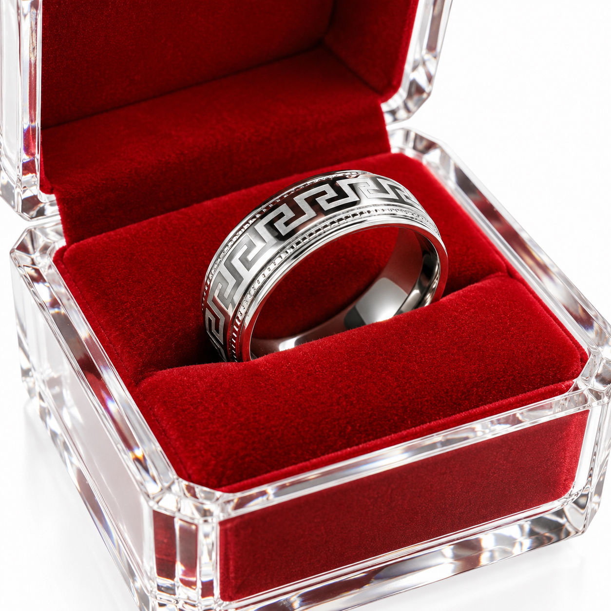 Bague stainless steel pour homme Meky