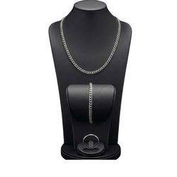 Ensemble de bijoux en acier inoxydable argenté