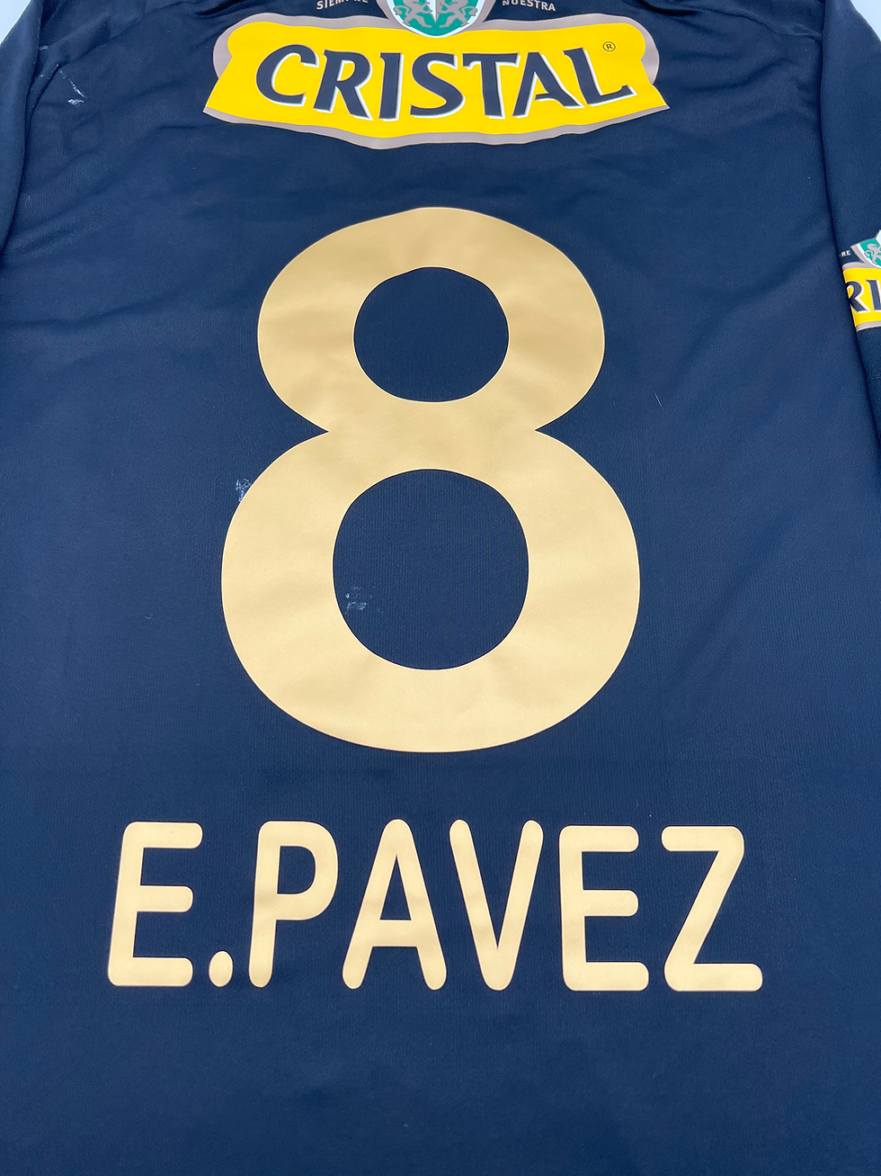 Thumbnail: Pavez Colo Colo 2013 Away Jersey XL Back Close Up View