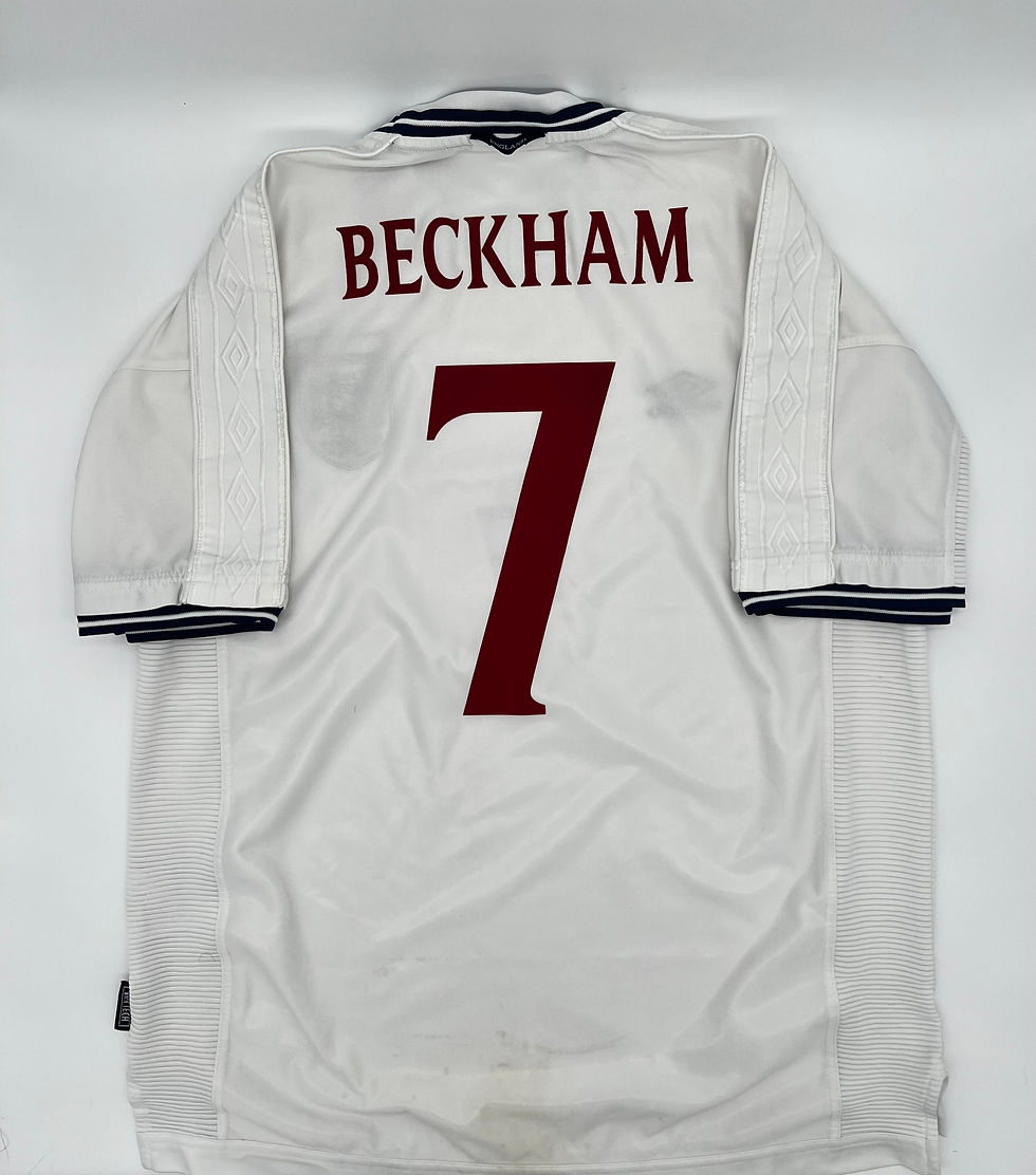Thumbnail: Beckham England 1999 Home Jersey XL Back View