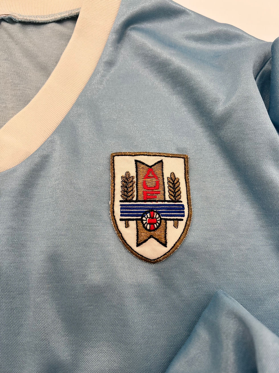Thumbnail: Uruguay 1986 Home Player Issued Jersey M