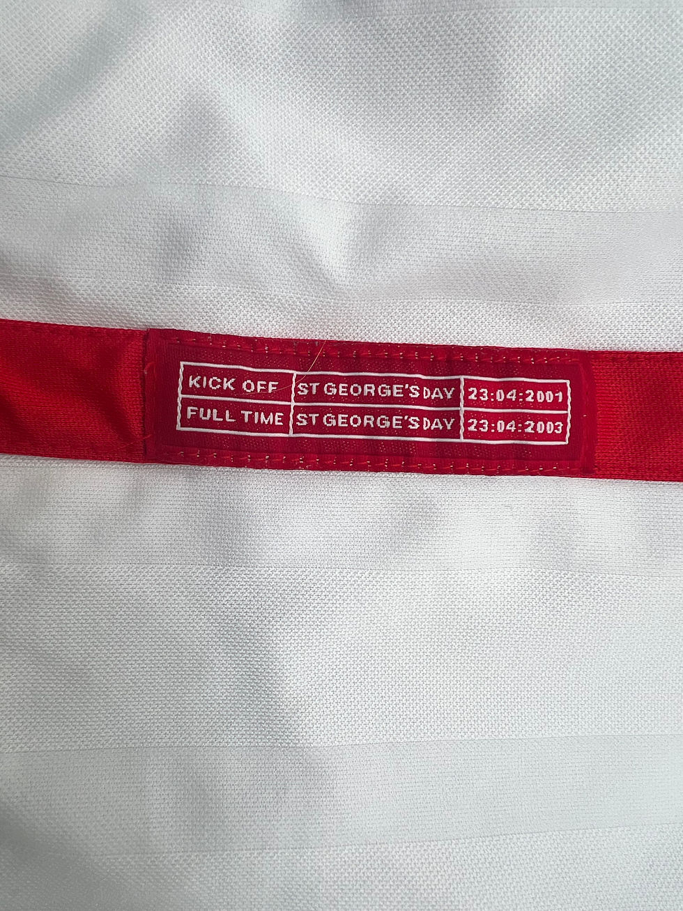 Thumbnail: Gerrard England 2001 Home Jersey XL Detail