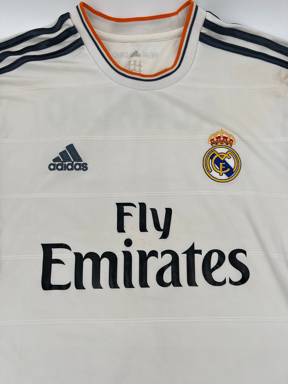 Thumbnail: Real Madrid 2013/2014 Home Ronaldo #7 Soccer Jersey (XL) Front Close Up View