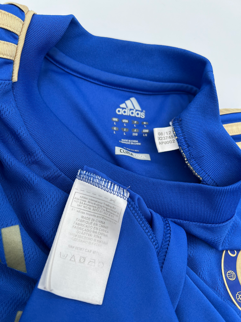 Thumbnail: Chelsea FC 2012/2013 Home Hazard #17 Soccer Jersey (L) Tags Close Up View