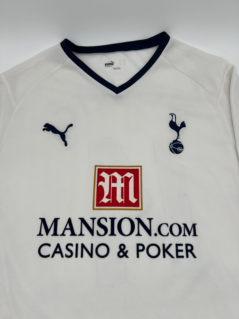 Thumbnail: Tottenham 2008/2009 Home Modric #14 Soccer Jersey (XXL) Front Close Up View