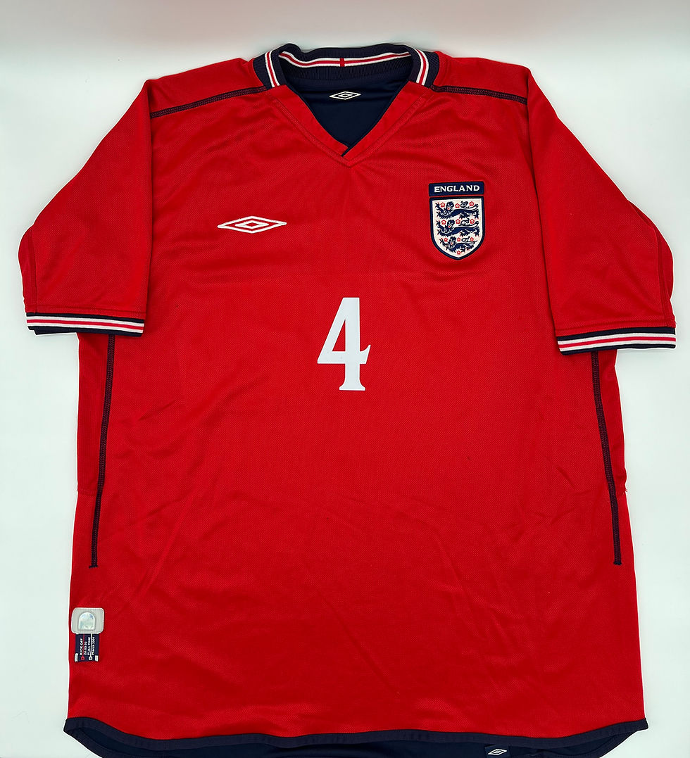 Gerrard England 2002 Away Jersey L Front View