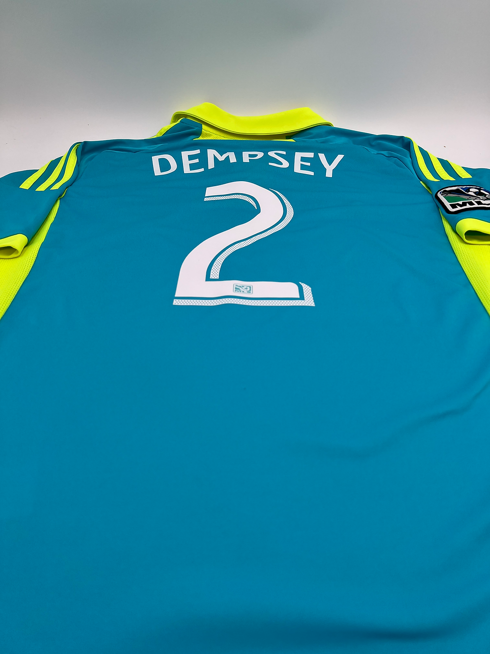 Thumbnail: Seattle Sounders 2012/2013 Third Dempsey #2 Soccer Jersey (XL) Back Parallel View