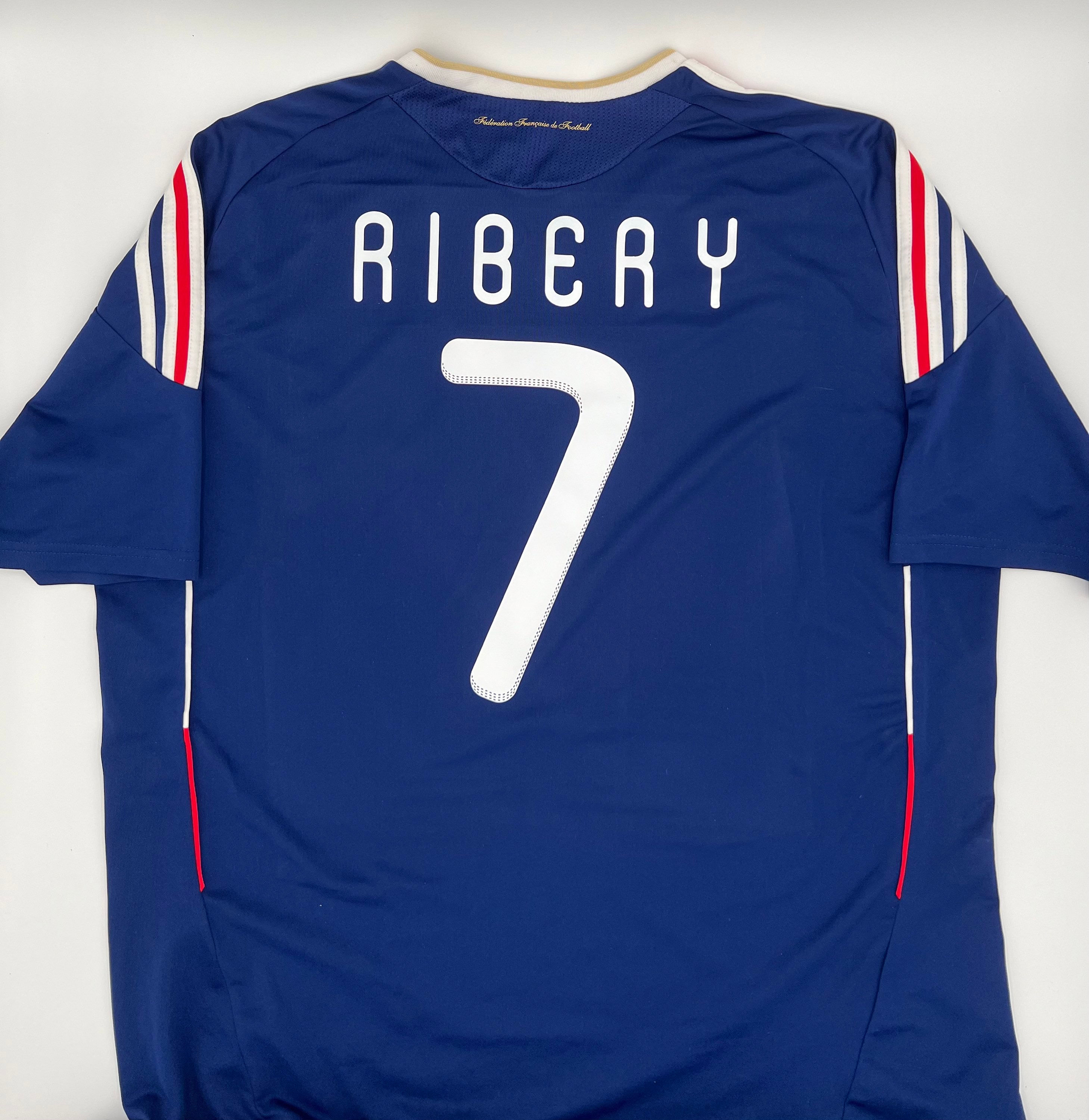 France 2009/2010 Home Ribery #7 Soccer Jersey (XXL)
