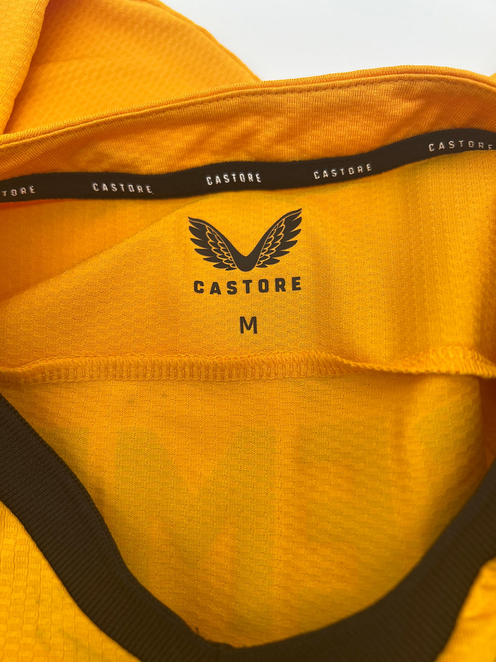 Thumbnail: Wolverhampton 2022 Semedo Match Worn Signed Jersey Tags Close Up View