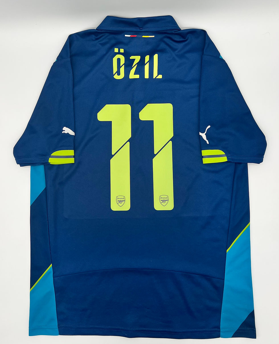 Thumbnail: Arsenal 2014 Away Ozil Jersey M Back View