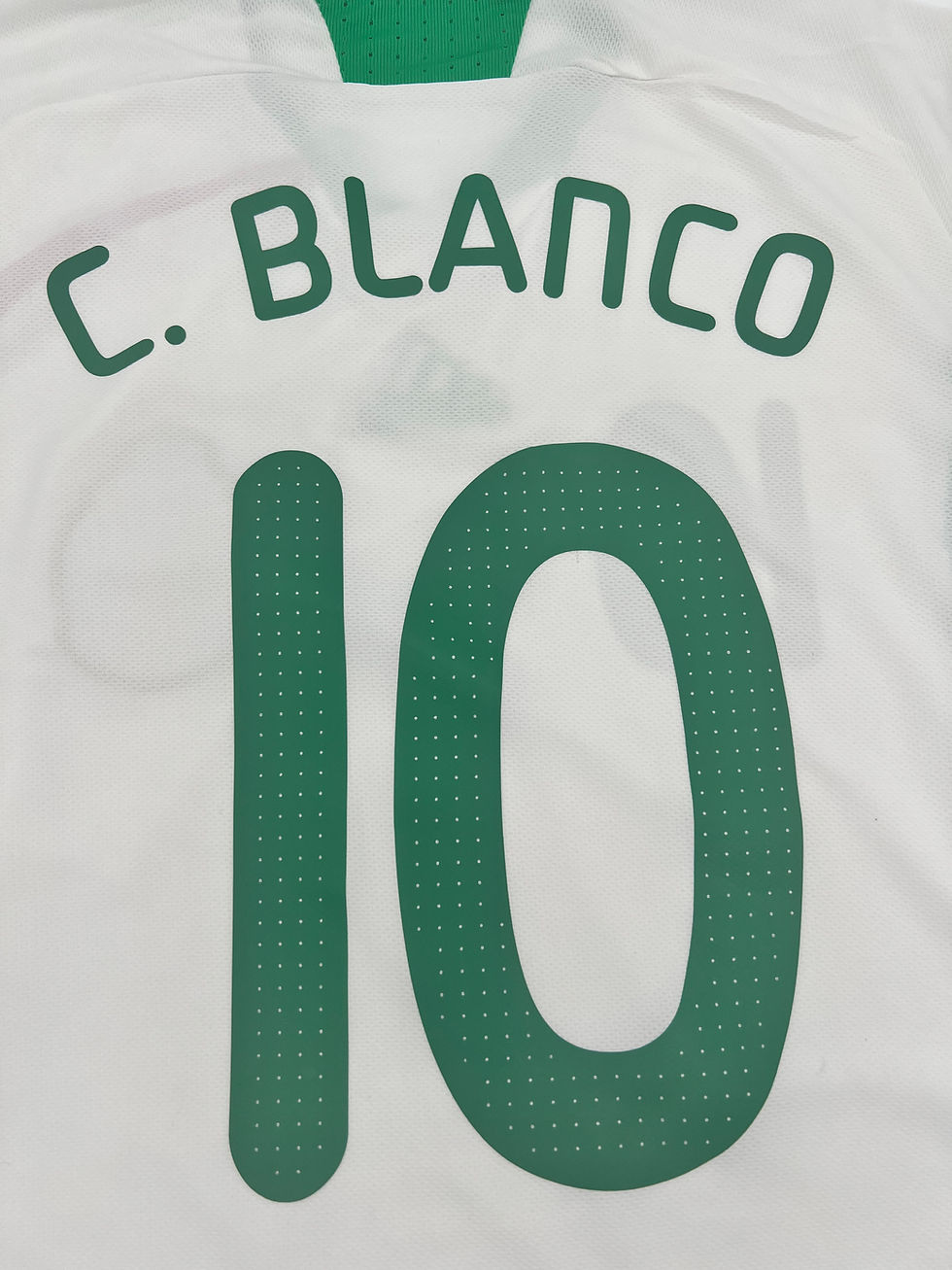 Thumbnail: Cuauhtemoc Blanco Mexico 2008 Away Jersey M Back Close Up View