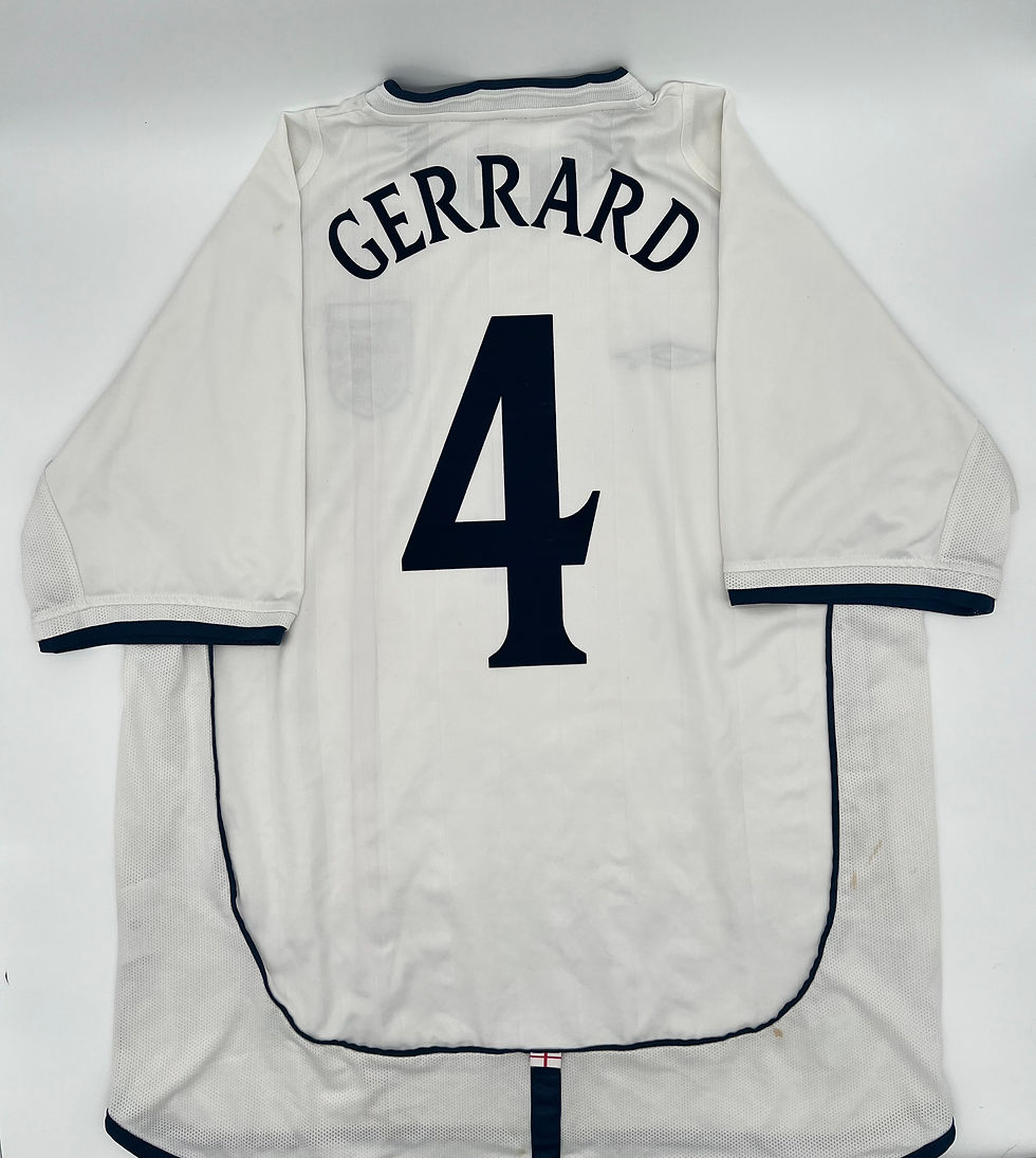 Thumbnail: Gerrard England 2001 Home Jersey XL Back View