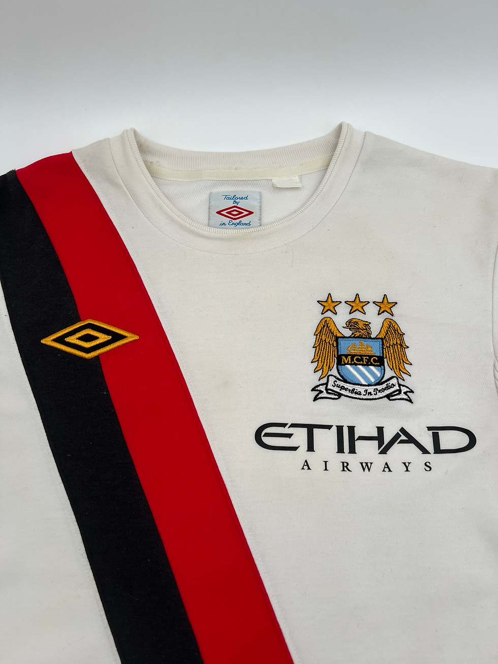 Thumbnail: Manchester City 2009/2010/2011 Third Tevez #32 Soccer Jersey (S) Front Close Up View