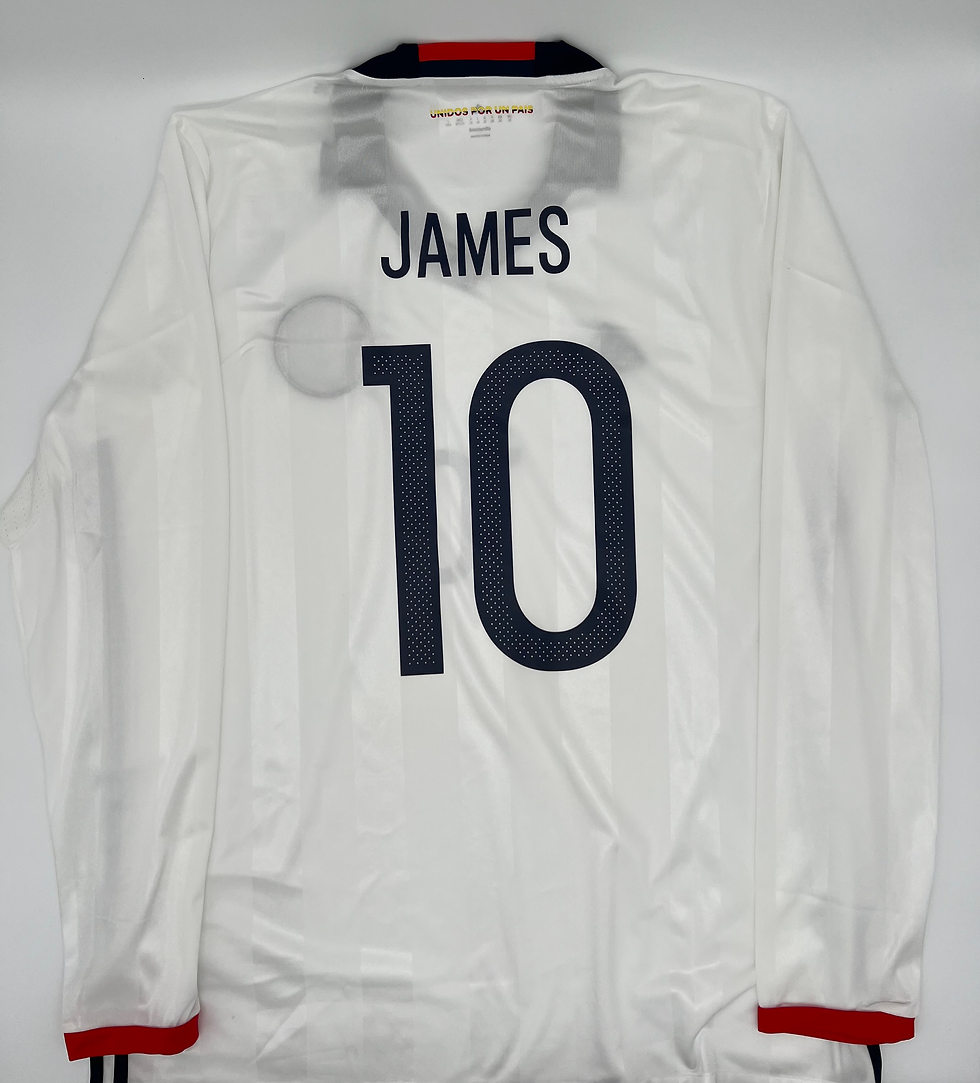 Colombia 2015/2016 Away James #10 Long Sleeve Soccer Jersey (XL) Back View
