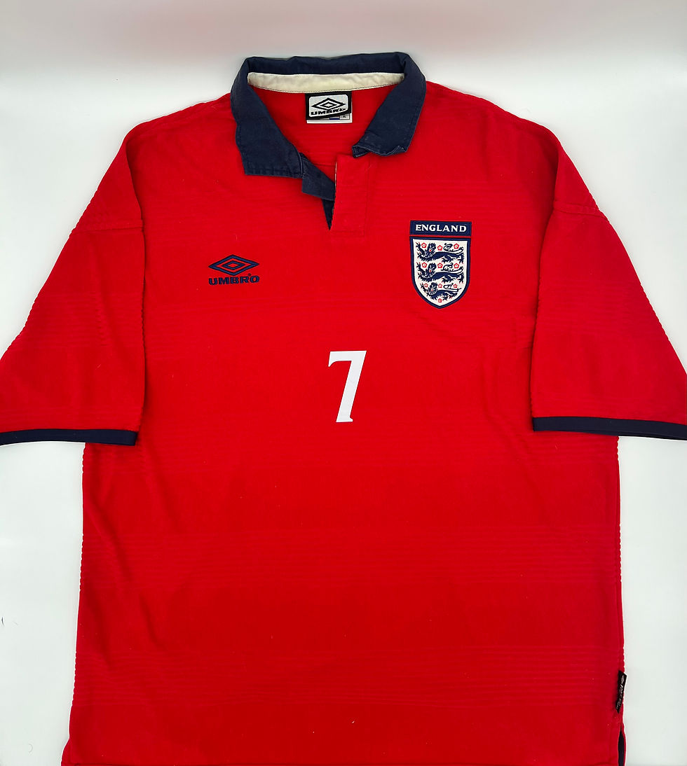 Beckham England 1999 Away Jersey XL Front View