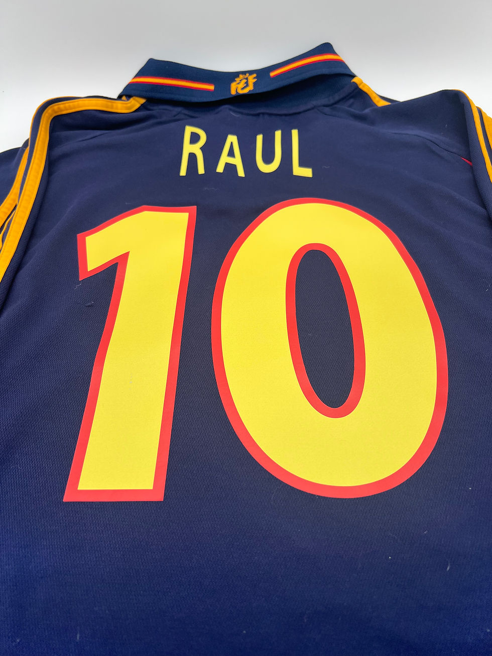 Thumbnail: raul spain 2000 away jersey xl Back Close Up View
