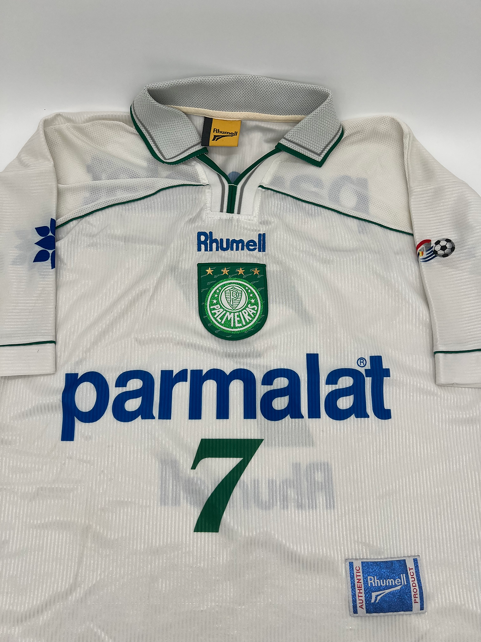 Thumbnail: Palmeiras 1999/2000 Away #7 Soccer Jersey (XL) Front Close Up View