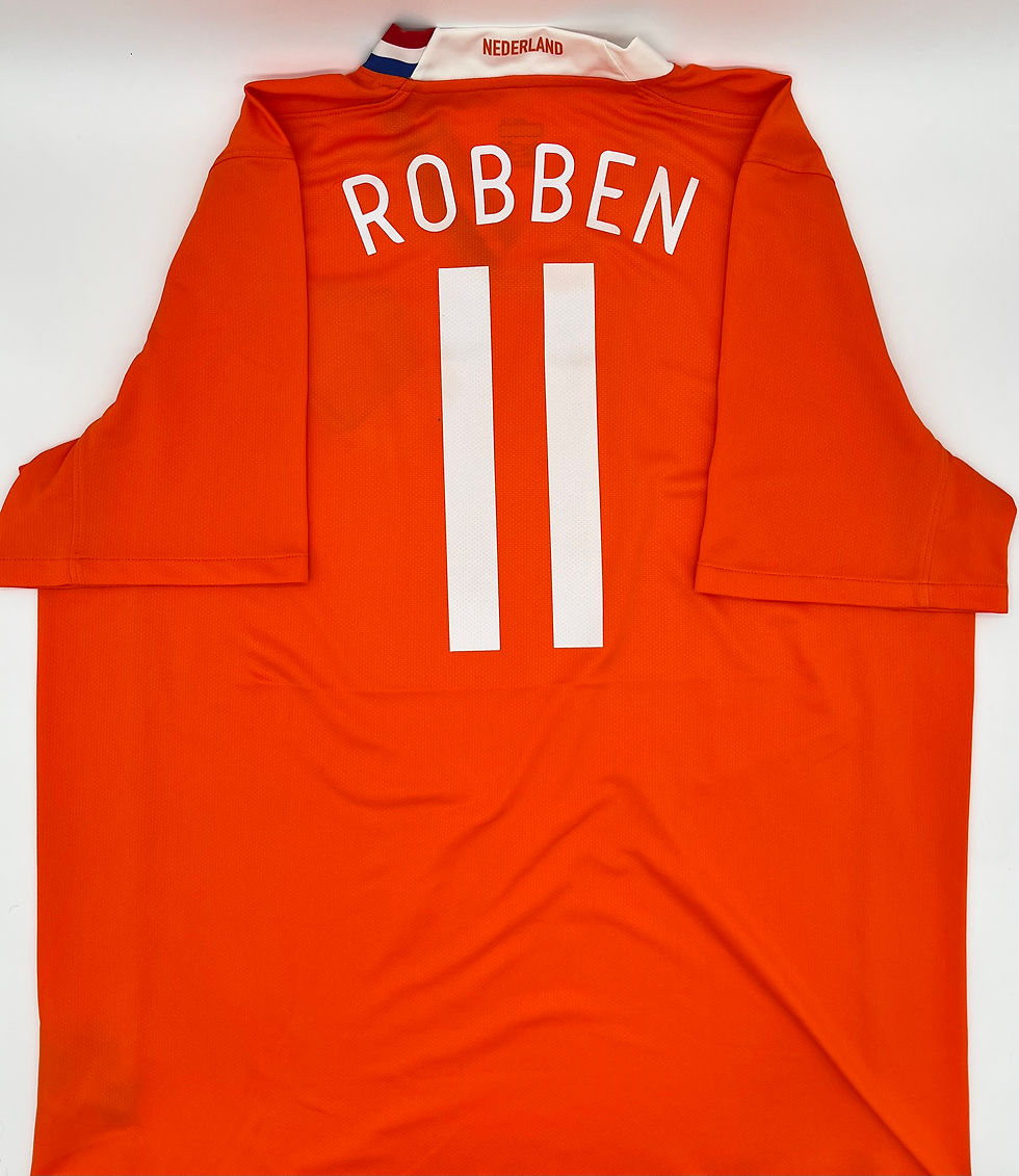 robben netherlands 2008 home jersey xl back view