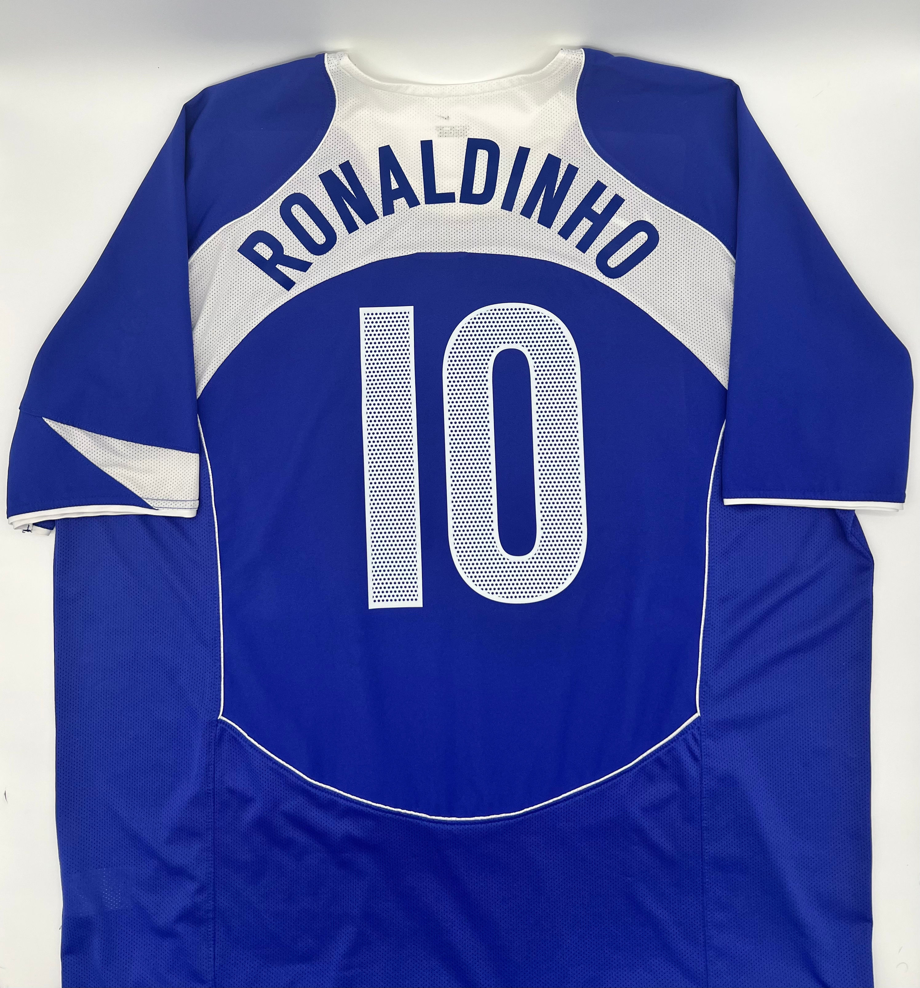 Ronaldinho Brazil 2004 Away Jersey XXL Back View