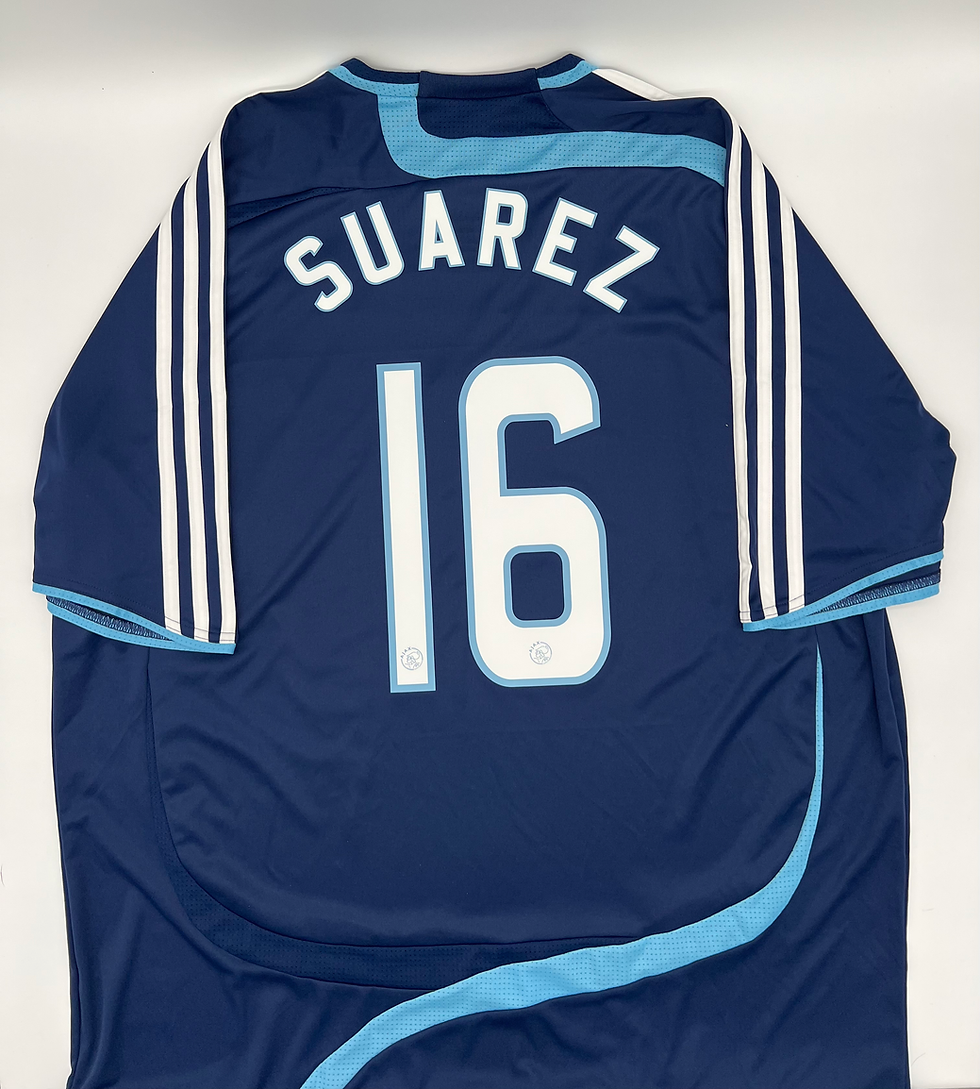 Ajax 2007/2008 Away Suarez #16 Soccer Jersey (xxL) Back View
