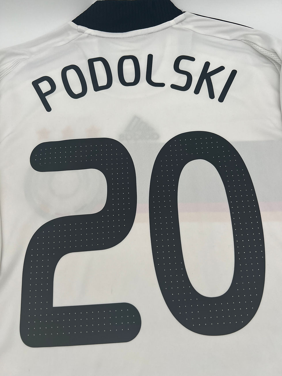 Thumbnail: Podolski Germany 2008 Home Jersey M Back Close Up View