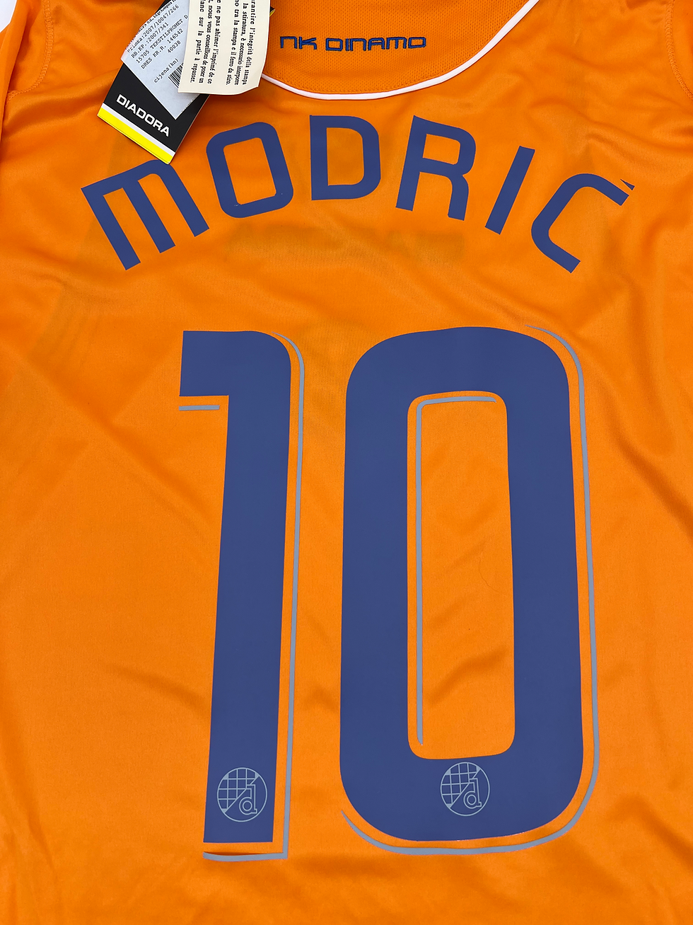 Thumbnail: New Dinamo Zagreb 2007/2008 Away Modric #10 Soccer Jersey (L) Back Close Up View