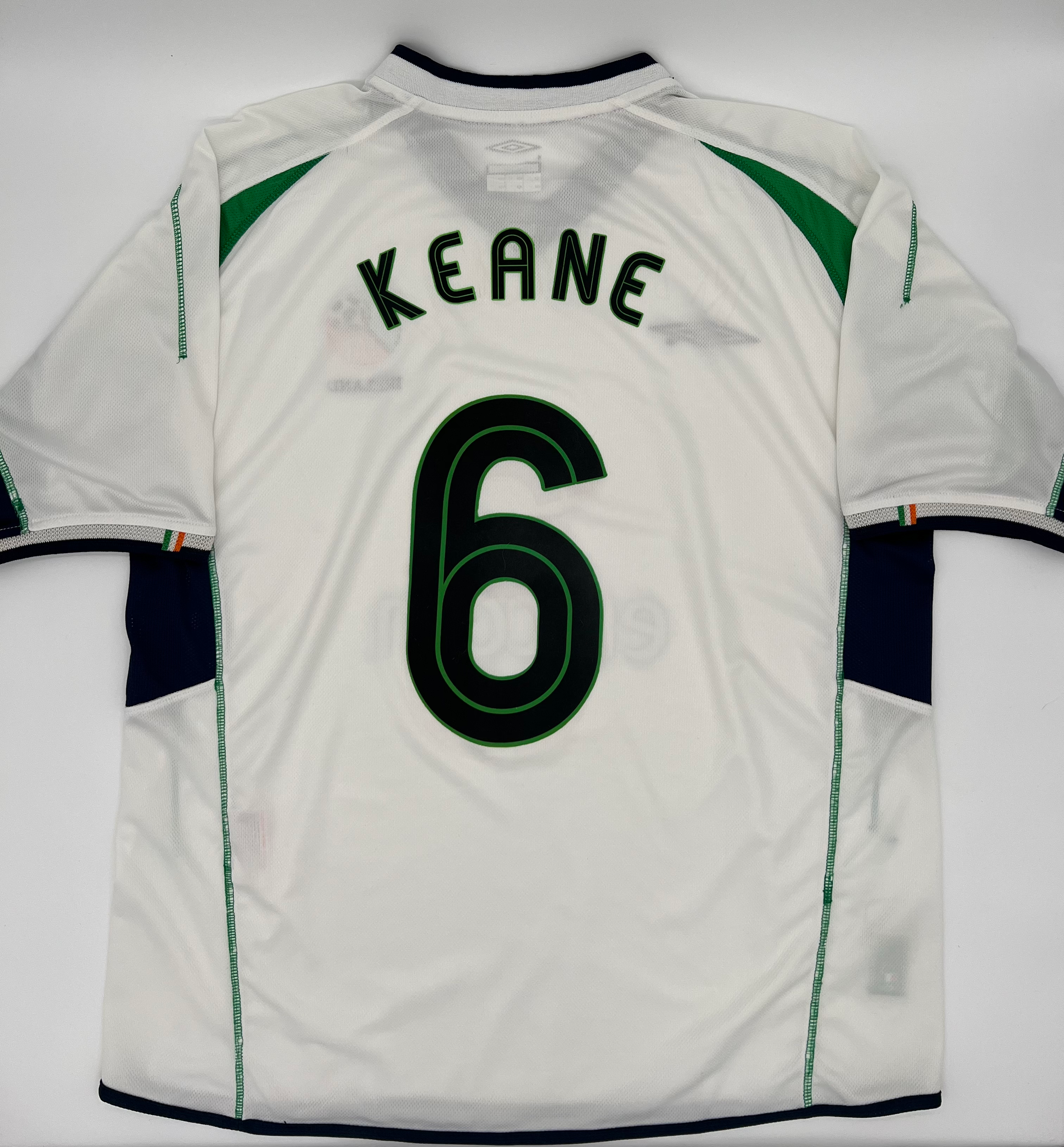 Ireland 2002/2003 Away Roy Keane #6 Soccer Jersey (XL) Back View