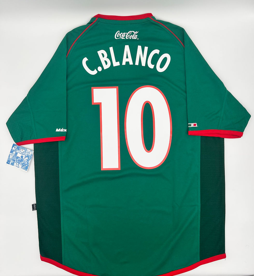Blanco Mexico 2002 Home Jersey L Back View