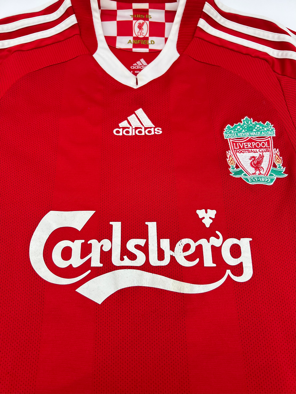 Thumbnail: Alonso Liverpool 2008 Home Jersey S Front Close Up View