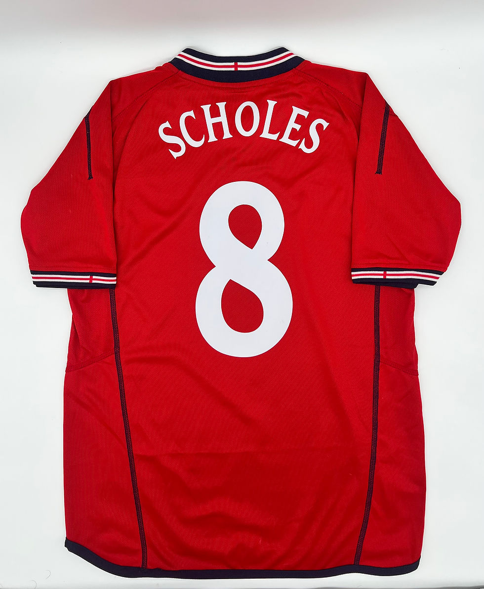 Scholes England 2002 Away Jersey M Back View