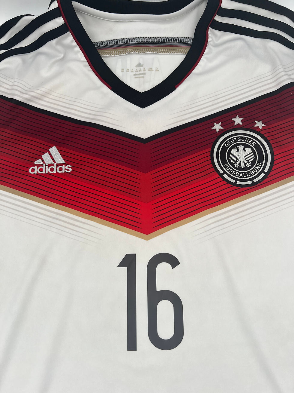 Thumbnail: lahm germany 2014 home jersey xxl Front Close Up View