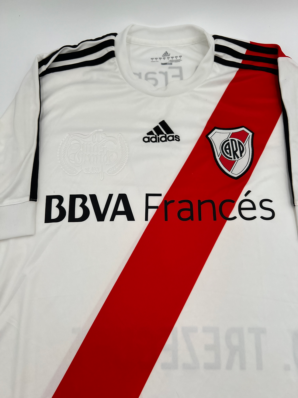 Thumbnail: River Plate 2012/2013 Home Trezeguet #7 Soccer Jersey (M) Front Close Up View