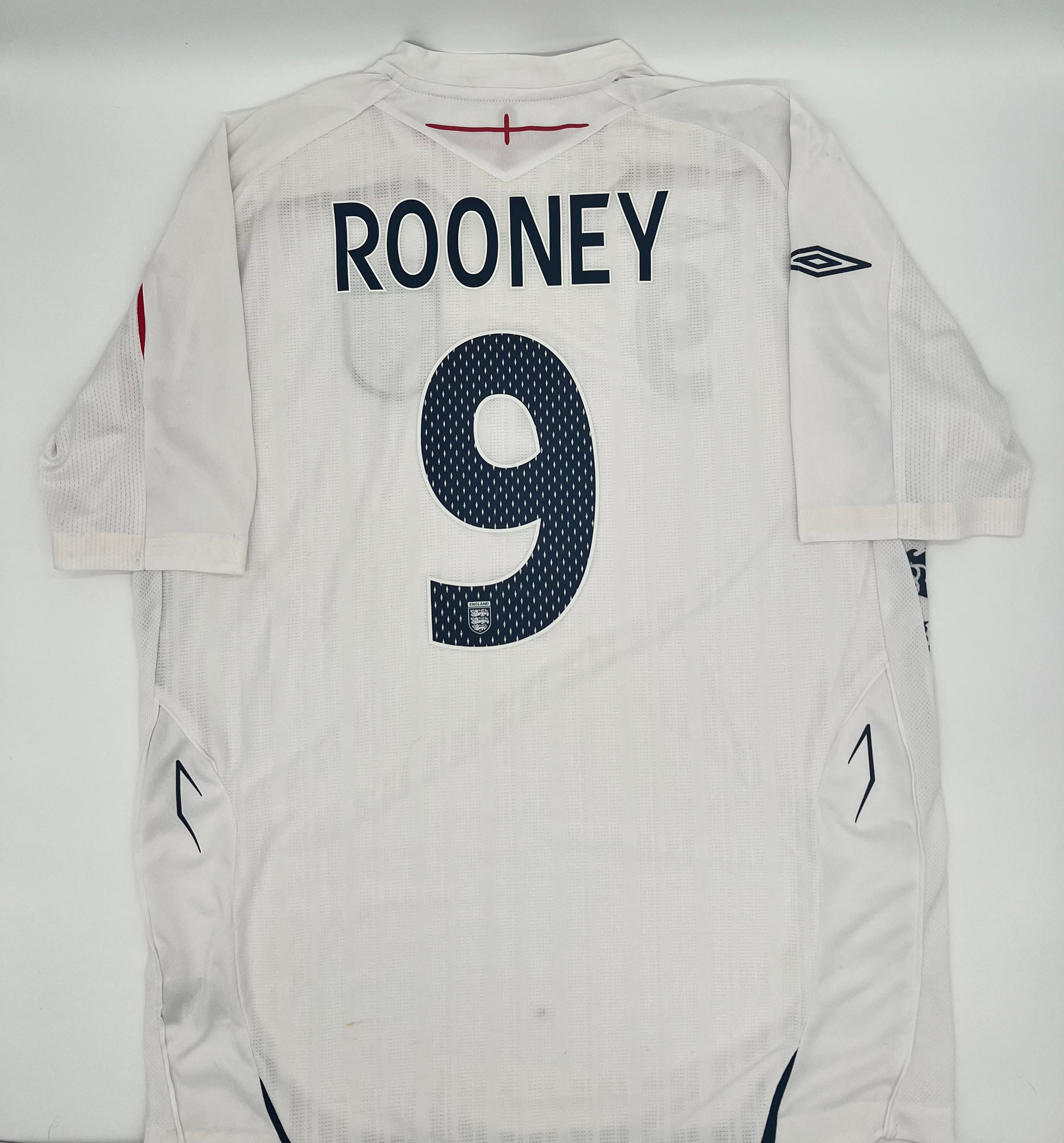 Rooney England 2007 Home Jersey l Back View