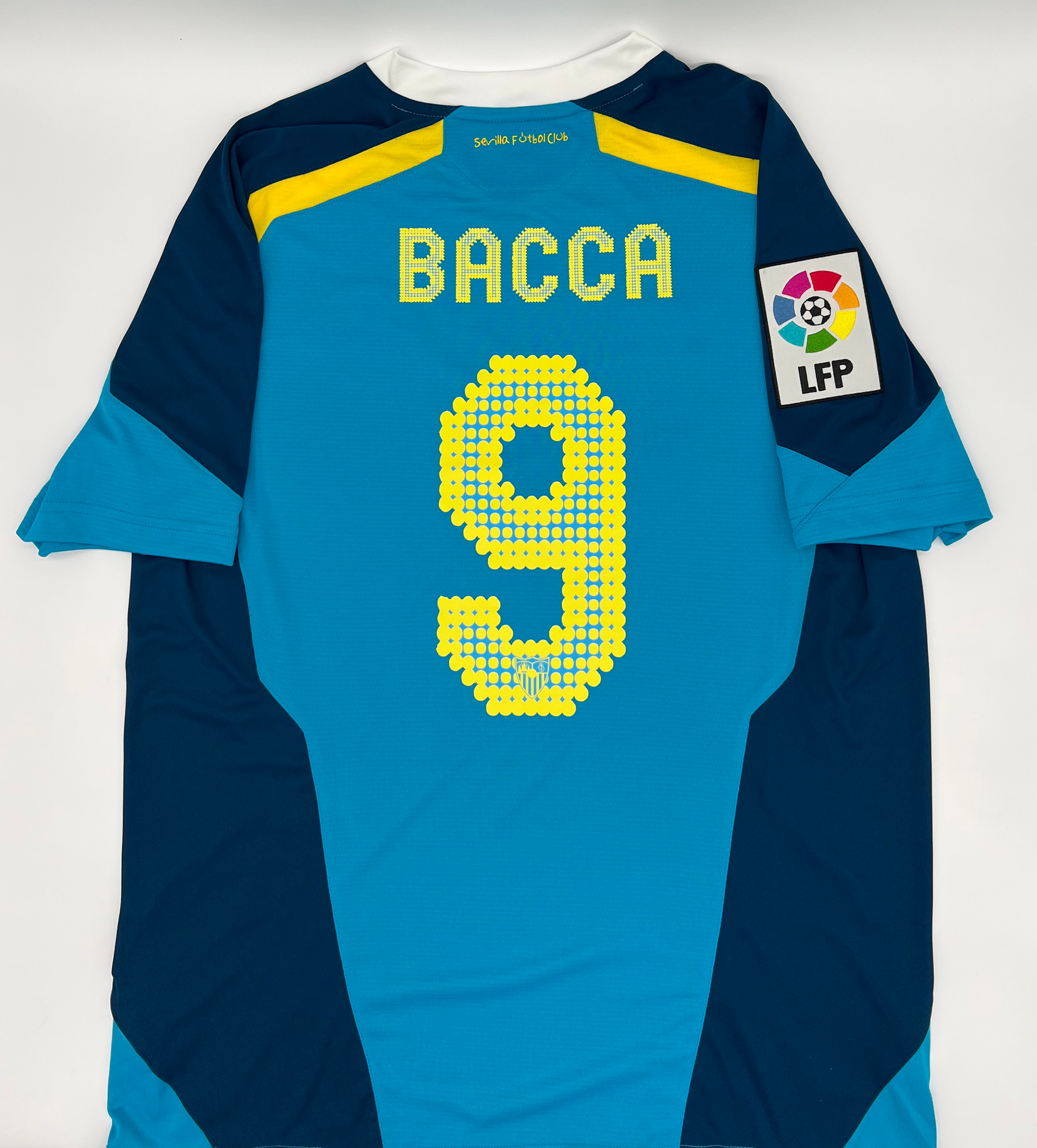 Sevilla 2014/2015 Away Bacca #9 Soccer Jersey (L) Back View
