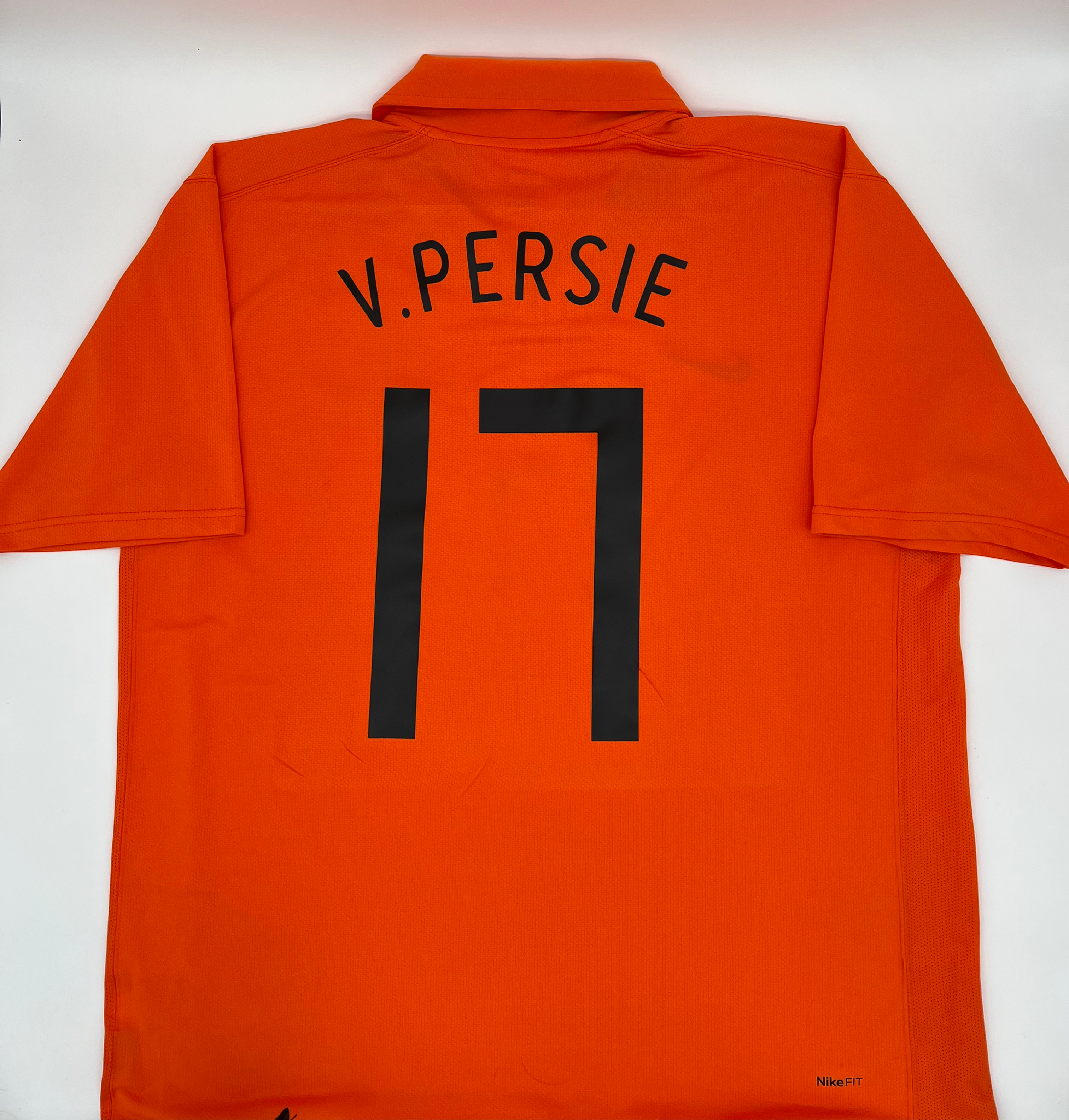 Netherlands 2006/2007 Home V. Persie #17 Soccer Jersey (XL) Back View