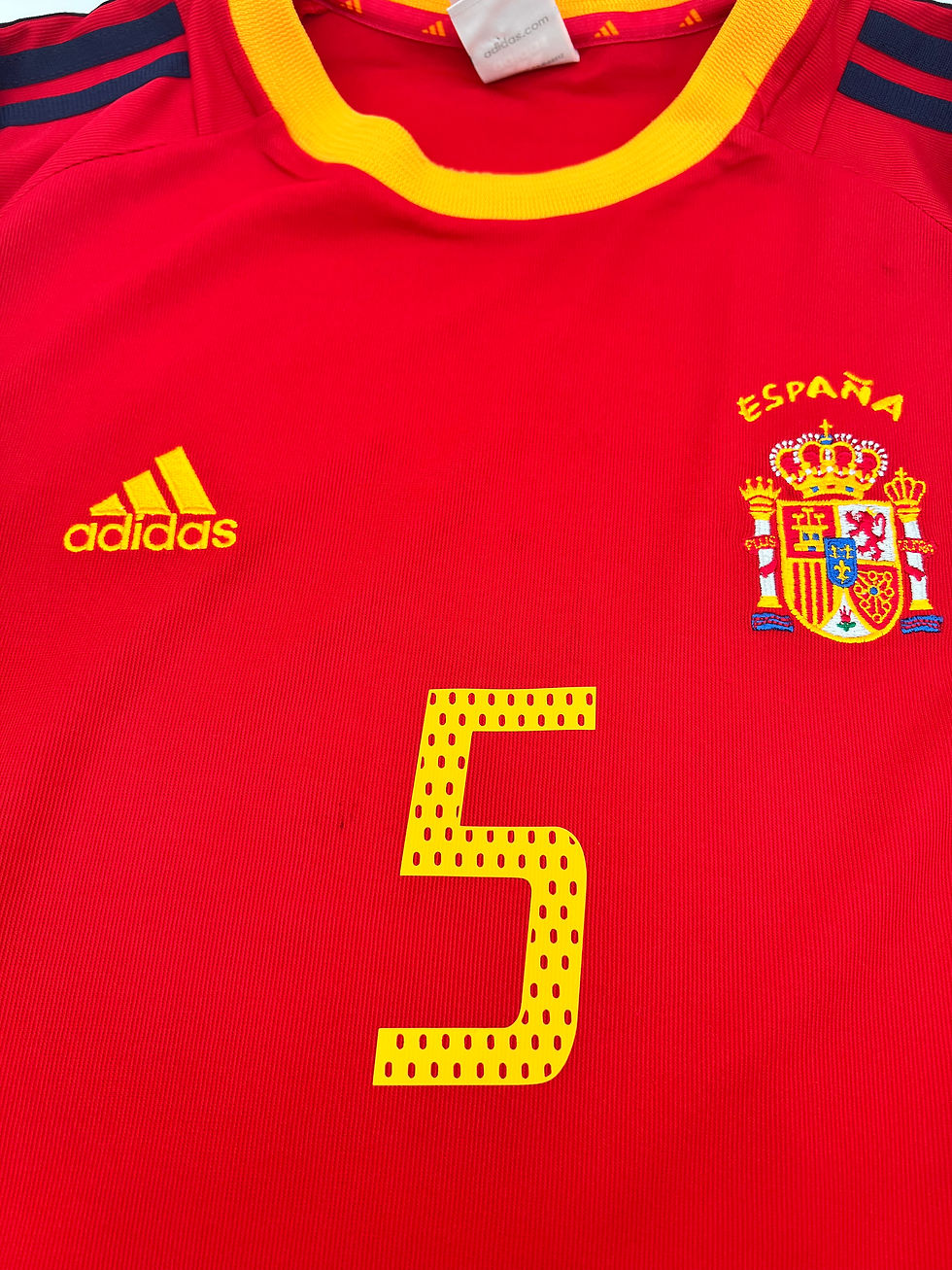 Thumbnail: puyol spain 2002 home jersey xl