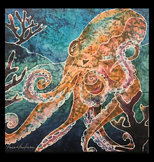 Amy's Octopus Silk Painting Batik