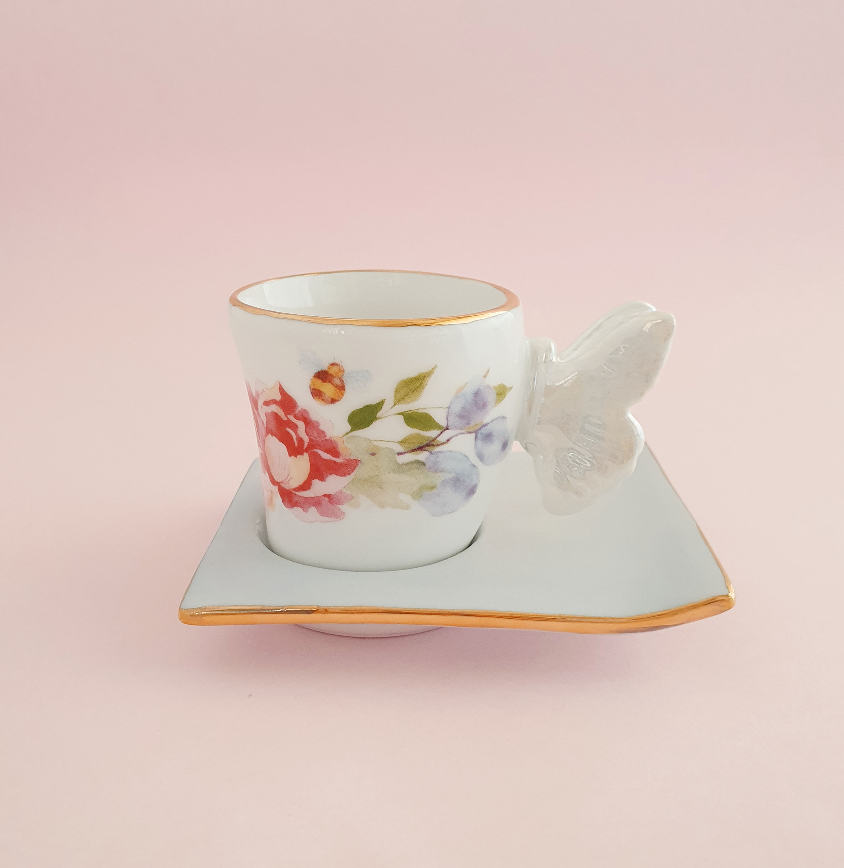 Xícara de Café Amor de Mãe Azul