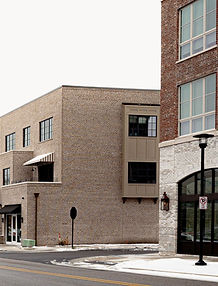 Exterior view of the new apartment buildings on Jackson blvd, near downtown Elkhart.
