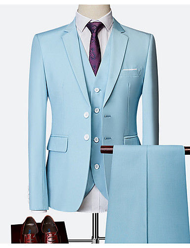 Thumbnail: Men's Suits Solid Colored